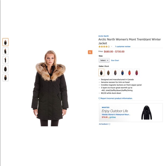 🔴 ARCTIC NORTH Woman parka EXTRA WARM (-40c) 🔴 - Picture 8 of 8